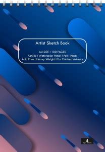 paper pebbles A4 Sketch Artist Book- Drawing Notebook- (50 Sheets)100 ...