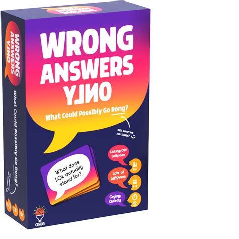 Wrong Answers Only Party Game for Ages 14 and up, from Asmodee ...
