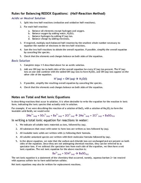 Image result for Balancing Redox Equations