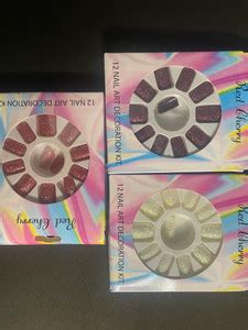 ABSQUAR PINK, MAROON, WHITE GLITTER Multi-Design Fake Nails - Price in ...