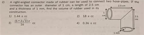 (2) A right-angled connector made of rubber can be used to connect two ...