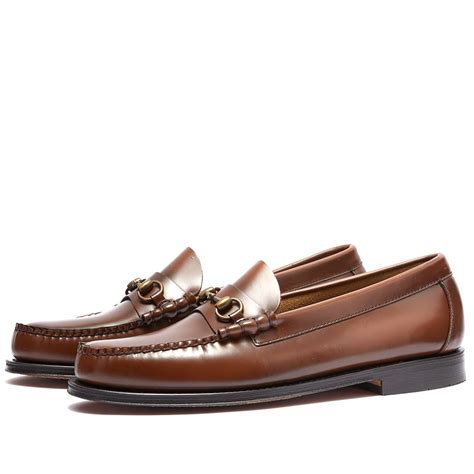 Bass Weejuns Lincoln Horse Bit Loafer Mid Brown Leather | END. (US)