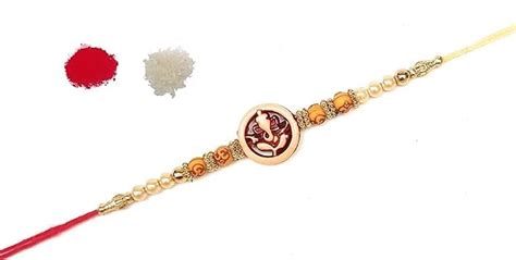 Buy KOSWEEM ( Circle Ganesh Rakhi for Brothers Lord Ganesha Ganpati ...