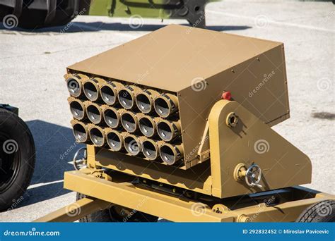 Multi-barrel Rocket Launcher (MRL) or Multiple Launch Rocket System ...
