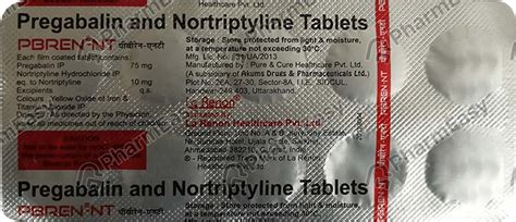 Pbren Nt Strip Of 10 Tablets: Uses, Side Effects, Price & Dosage ...
