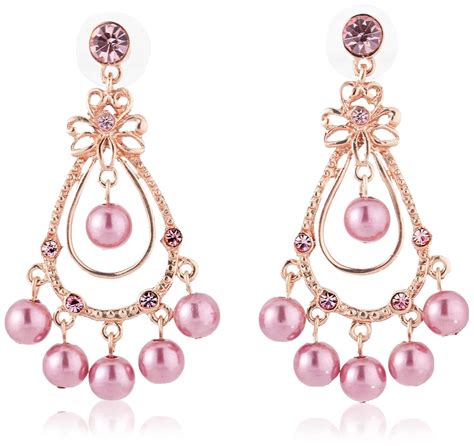 Estele Purple And Gold Plated Fancy Trending Brass Metal Earrings For ...