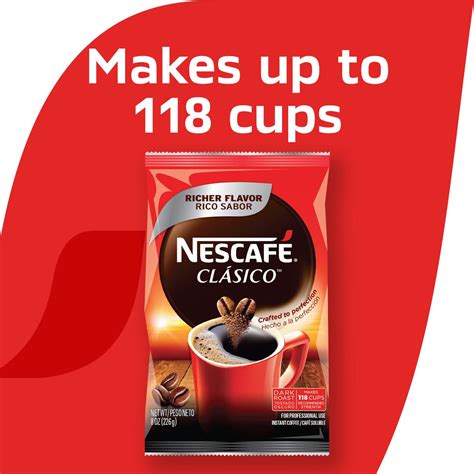 Buy NESCAFÉ® Clásico™ Dark Roast Instant Coffee, 8 Oz Pouch Online at ...