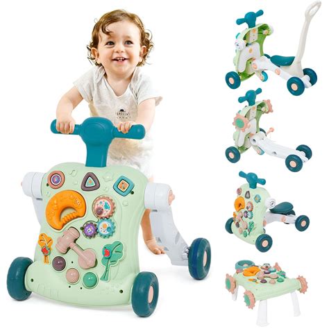 Amazon.com: 6 in 1 Baby Push Walker for Baby Boy, Activity Center ...