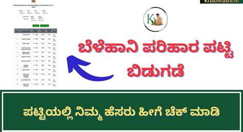 Croploss compensation list-ಬೆಳೆಹಾನಿ ಪರಿಹಾರ ಪಟ್ಟಿ ಬಿಡುಗಡೆ,ಪಟ್ಟಿಯಲ್ಲಿ ...