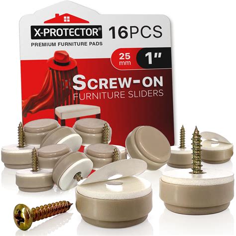 Snapklik.com : Chair Glides X-PROTECTOR 16 PCS 1" Furniture Glides ...