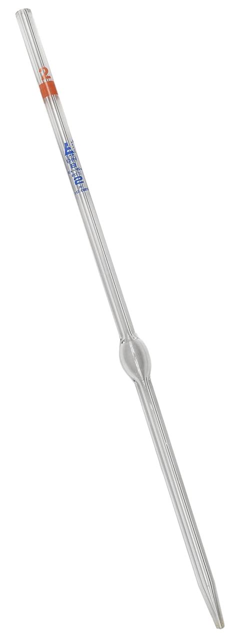 Bulb Form Pipette, 2ml - Class B, Tolerance ±0.020 - Blue Graduations ...