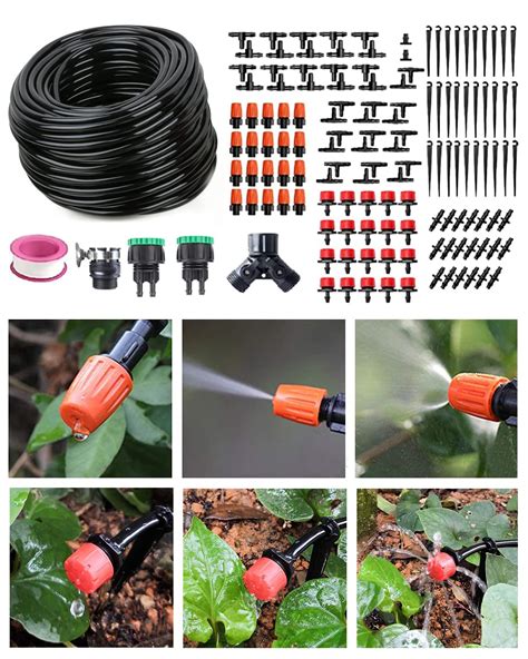 Amazon.com : Yulaiyoen Drip Irrigation Kit, Garden Micro Irrigation ...