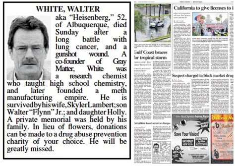 Newspaper Obituary Examples