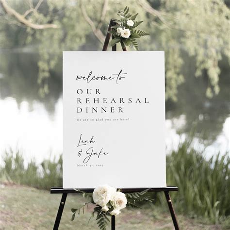Rehearsal Dinner Sign, Rehearsal Sign, Rehearsal Dinner Wedding Sign ...