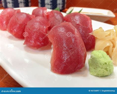Raw Fresh Fish Japanese Sushi Stock Image - Image of close, maguro ...