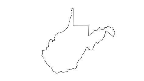 animated sketch of a map of the state of West Virginia 36887357 Stock Video at Vecteezy