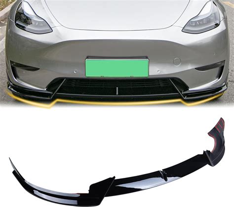 Amazon.com: DOLKSN Front Bumper Lip Front Splitter Spoiler Front Wing Fit for 2020-2025 Tesla ...