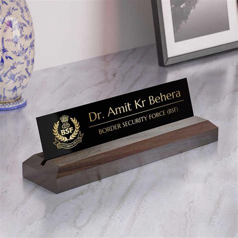 Excelus Office Desk Name Plate - Border Security Force (BSF) – Housenama