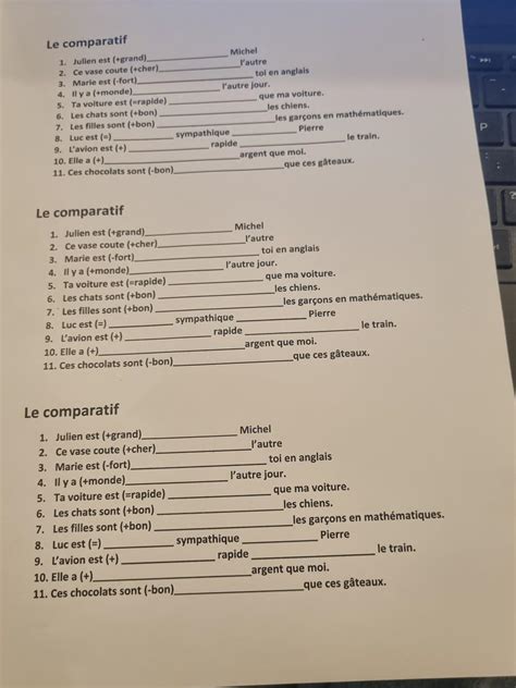 Conjugate them.Comperatif. - Brainly.in