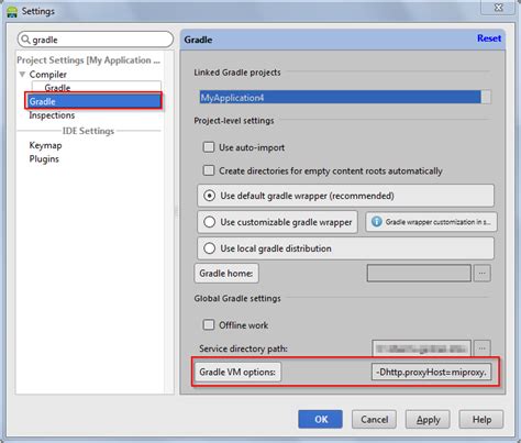 Proxy Setting in Android Studio 的图像结果