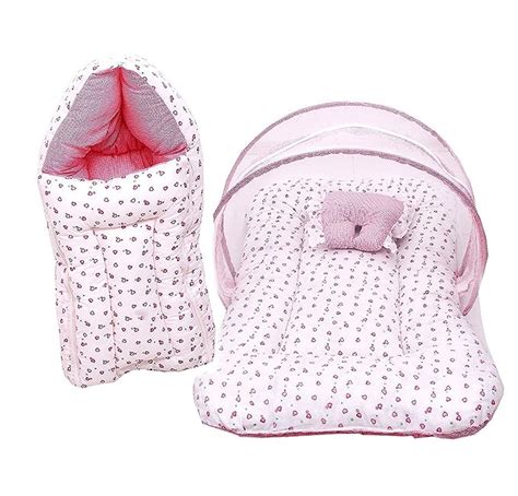 Fareto Baby Gift Pack Set Mattress with Net & Sleeping Bag(0-6 Months ...