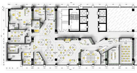15. CAD Floor Plan of Office Layout for a 638m2 Company | Office layout ...