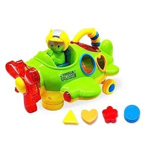 FunBlast Airplane Toy with Light & Sound Effects - 360 Degree Rotating ...