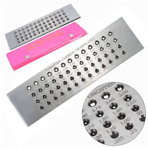 GOLD TOOL ® Tungsten Carbide Wire Drawplate for Jewelry Making Round 0. ...
