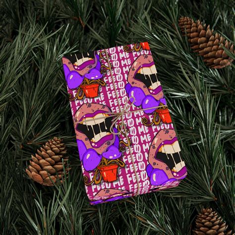 Wrapping Papers, Little Shop of Horrors Audrey II Feed Me Seymore Funny ...