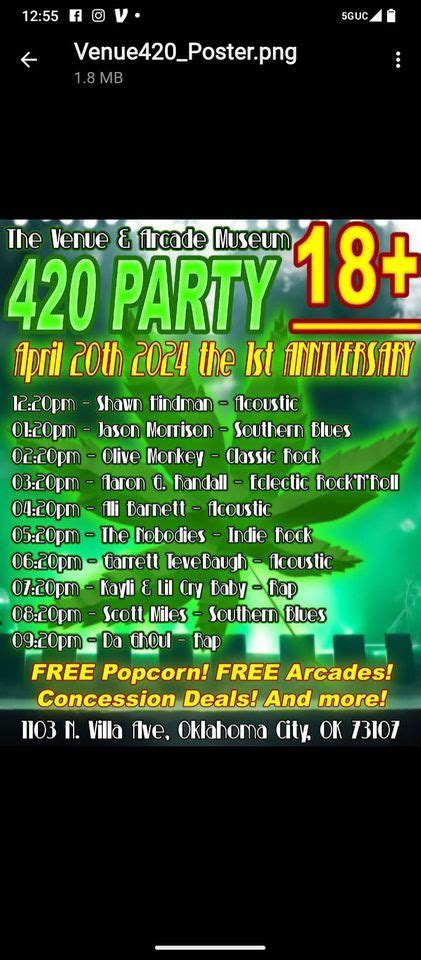 1 Huge 4/20 Party and 1 Year Anniversary, 1103 N. Villa AVE., Oklahoma ...