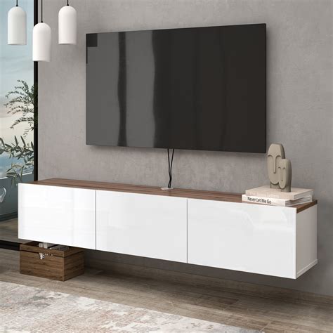 Latitude Run® Ronnye Floating TV Stand Up to 80" TV's Wall Mounted ...