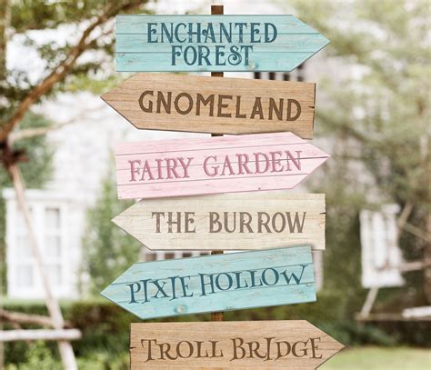 Editable Fairy Garden Sign, Forest Sign, Wooden Sign, Perfect for Any ...