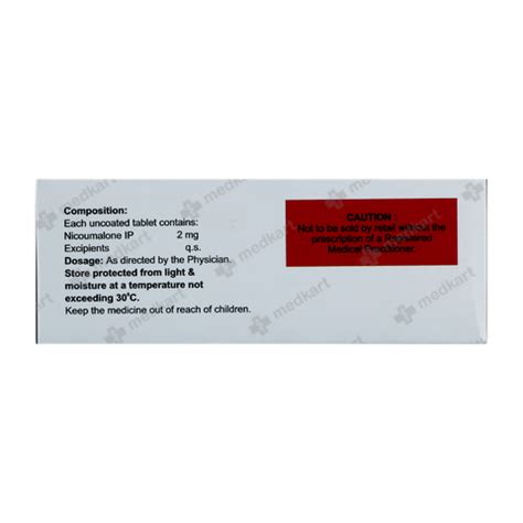Nicomnol 2mg Tablet – Compare Price, Uses & Buy Online at Medkart Pharmacy
