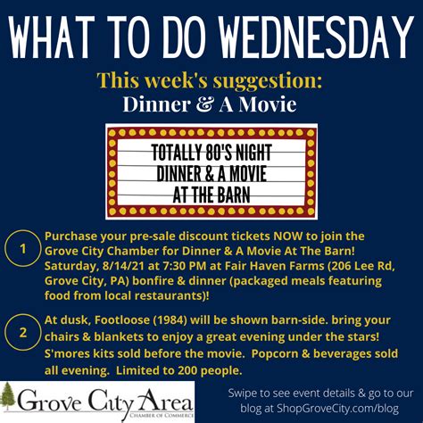 What To Do Wednesday: Dinner & A Movie - Grove City Area Chamber of ...