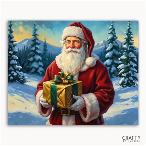 Gift from the North – Santa Claus Paint by Numbers Kit – Crafty By Numbers
