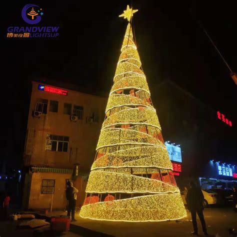 Supply 3D Outdoor Giant Metal Spiral Lighted Led Christmas Tree ...