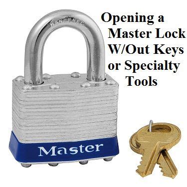 Image result for Unlock Master Lock without Code