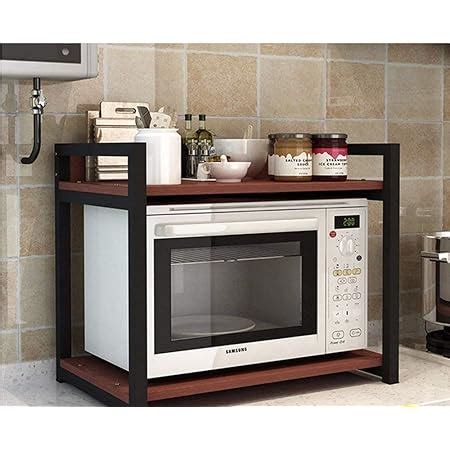 INDIAN DECOR 35222 Wooden Multi-Function Storage Microwave Shelf ( Set ...