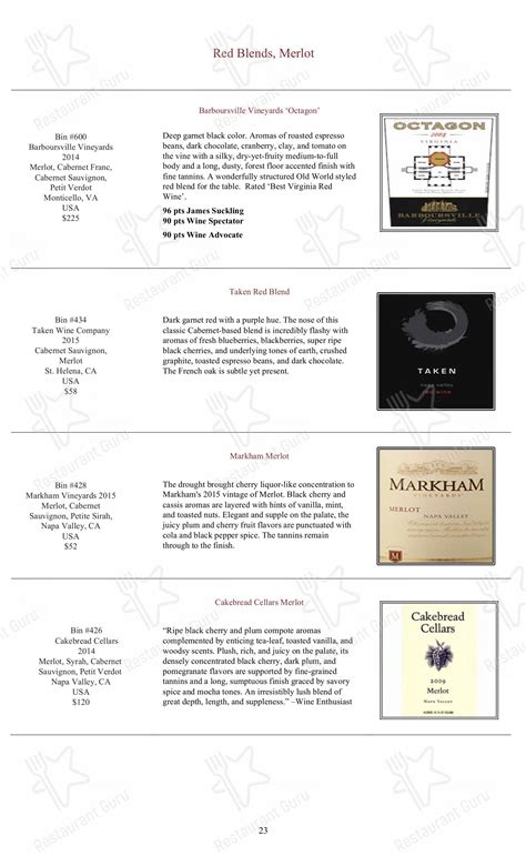 Menu at Carmello's of Old Town Manassas restaurant, Manassas