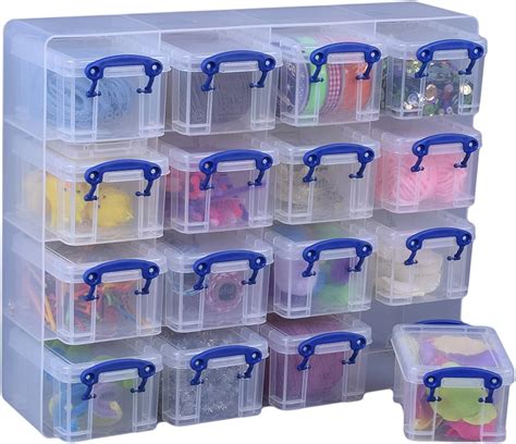 Really Useful Organiser, 16 x 0.3 Litre Storage Boxes in a Clear ...