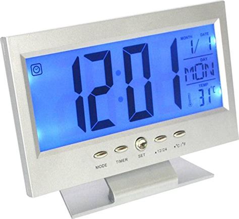 Tech N Voice controlled LCD Display Digital Table Clock Calendar ...