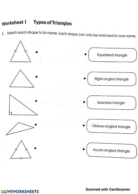 Image result for Triangle Math Worksheets