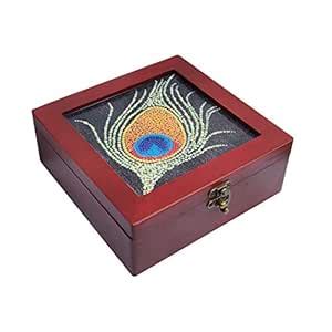 Buy Art window ZK-MML3-4YUP Wood Dry Fruit Box, Brown Online at Low ...
