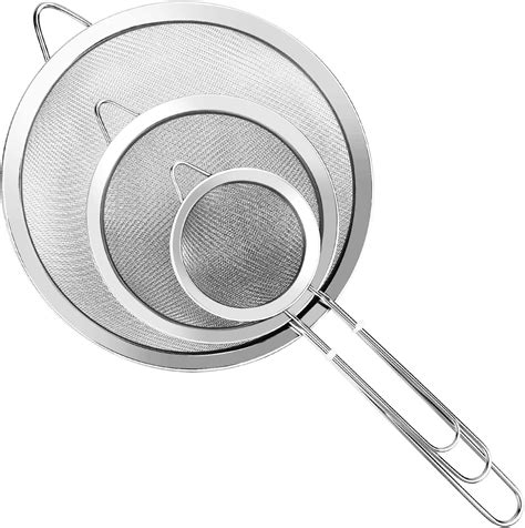 Amazon.com: Kafoor 9" Large Fine Mesh Strainer with Thermo Plastic ...