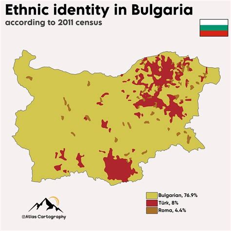Ethnic identity in Bulgaria by... - Maps on the Web