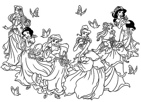 Disney Princess Printable Coloring Pages