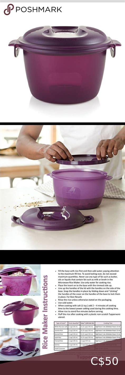 Image result for Microwave Rice Cooker Instructions Using Tupperware