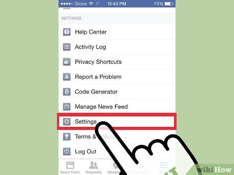 Image result for iPhone Facebook Menu Notifications