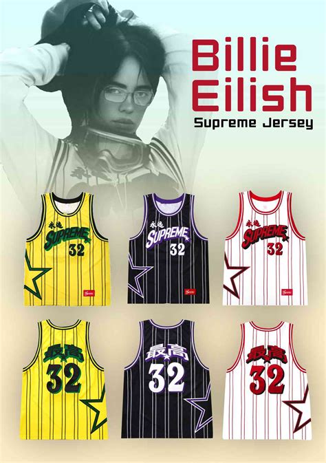 Billie Eilish Supreme Jersey | Billie Eilish Basketball Jersey