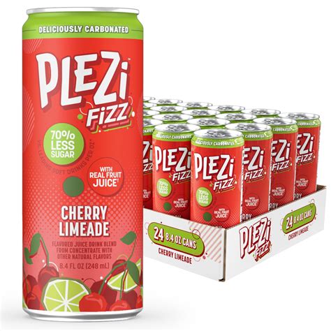 Amazon.com : PLEZi FiZZ Carbonated Juice Drink - with Real Fruit Juice ...